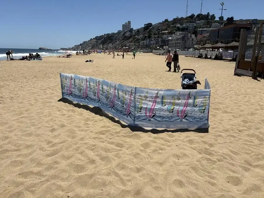 Beach Setup Paravans beach windbreak model